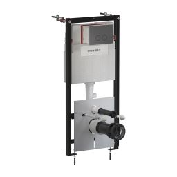 Omnires Eco Flush Set stelaż podtynkowy z przyciskiem spłukującym do miski WC wiszącej STFWCECO1R45-RAT