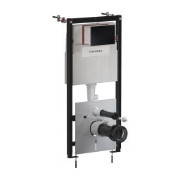 Omnires Eco Flush Set stelaż podtynkowy z przyciskiem spłukującym do miski WC wiszącej STFWCECO1R45-RBL