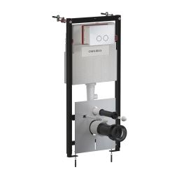 Omnires Eco Flush Set stelaż podtynkowy z przyciskiem spłukującym do miski WC wiszącej STFWCECO1R45-RCR