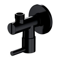 Omnires zawór ścienny kątowy czarny półmat 8857BL