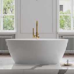 Omnires M+ Siena wanna wolnostojąca 161x81 cm biały połysk SIENAWWBP