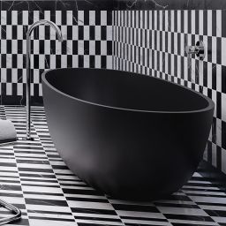 Omnires Shell M+ wanna wolnostojąca 160x75 cm owalna black lava SHELLWWBLV
