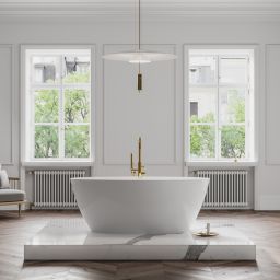 Omnires M+ Siena wanna wolnostojąca 161x81 cm biały połysk SIENAWWBP