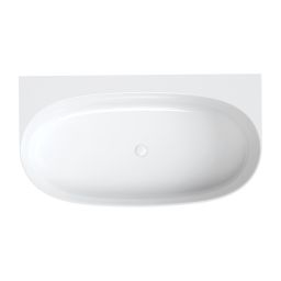 Omnires Valencia M+ wanna wolnostojąca 158x86 cm przyścienna biała VALENCIAWPBP