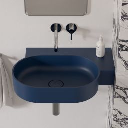 Omnires Ovo M+ umywalka 64x44 cm narożna ścienna-nablatowa midnight blue matOVO645UWPMB
