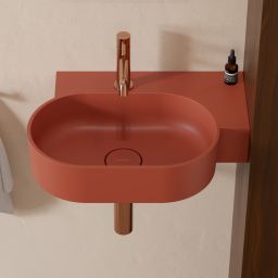 Omnires Ovo M+ umywalka 55x38 cm owalna nablatowa terracotta mat OVO555UWPTE