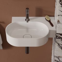 Omnires Ovo M+ umywalka 55x38 cm owalna nablatowa biały połysk OVO555UWPBP