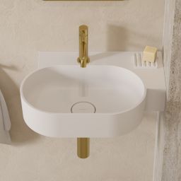 Omnires Ovo M+ umywalka 55x38 cm owalna nablatowa biały mat OVO555UWPBM