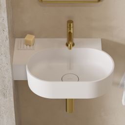 Omnires Ovo M+ umywalka 55x38 cm owalna nablatowa biały mat OVO555UWLBM
