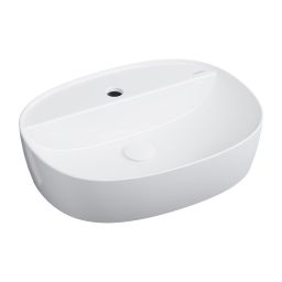 Omnires Atlanta umywalka 51x39 cm owalna nablatowa biała ATLANTA505BP