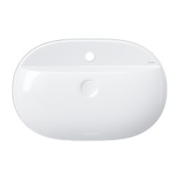 Omnires Atlanta umywalka 61x40 cm owalna nablatowa biała ATLANTA610BP