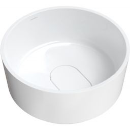 Omnires Cadence M+ umywalka 42x42 cm okrągła nablatowa biała CADENCER420BP