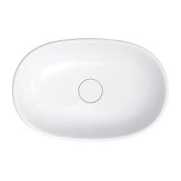 Omnires Classica M+ umywalka 61x40 cm owalna nablatowa biała CLASSICAUNBP