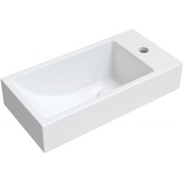 Omnires Corfu M+ umywalka 50x25 cm prostokątna ścienna-nablatowa biała CorfuBP