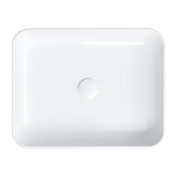 Omnires Corona umywalka 50x39 cm prostokątna nablatowa biała CORONA500BP