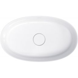 Omnires Neo M+ umywalka 60x36 cm owalna nablatowa biała NEOUNBP