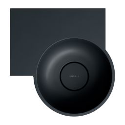 Omnires Ovo M+ umywalka 33x34 cm narożna ścienna-nablatowa black lava mat OVO335UWLBLV