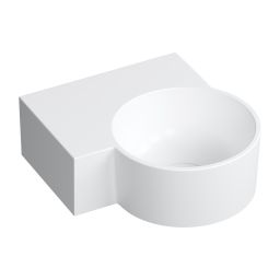 Omnires Ovo M+ umywalka 33x34 cm narożna ścienna-nablatowa biały mat OVO335UWLBM