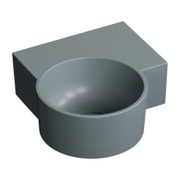 Omnires Ovo M+ umywalka 33x34 cm narożna ścienna-nablatowa ash grey mat OVO335UWPAG