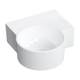 Omnires Ovo M+ umywalka 33x34 cm narożna ścienna-nablatowa biały połysk OVO335UWPBP