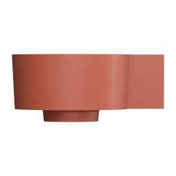 Omnires Ovo M+ umywalka 33x34 cm narożna ścienna-nablatowa terracotta mat OVO335UWPTE