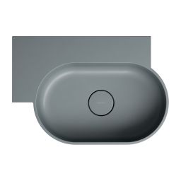 Omnires Ovo M+ umywalka 55x38 cm owalna nablatowa ash grey mat OVO555UWLAG