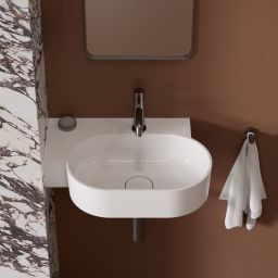 Omnires Ovo M+ umywalka 55x38 cm owalna nablatowa biały połysk OVO555UWLBP