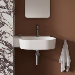 Omnires Ovo M+ umywalka 55x38 cm owalna nablatowa biały połysk OVO555UWLBP