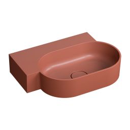 Omnires Ovo M+ umywalka 55x38 cm owalna nablatowa terracotta mat OVO555UWLTE