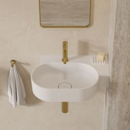 Omnires Ovo M+ umywalka 55x38 cm owalna nablatowa biały mat OVO555UWPBM