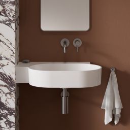 Omnires Ovo M+ umywalka 64x44 cm narożna ścienna-nablatowa biała OVO645UWLBP