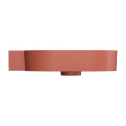 Omnires Ovo M+ umywalka 64x44 cm narożna ścienna-nablatowa terracotta mat OVO645UWLTE