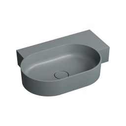 Omnires Ovo M+ umywalka 64x44 cm narożna ścienna-nablatowa ash grey mat OVO645UWPAG
