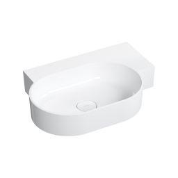 Omnires Ovo M+ umywalka 64x44 cm narożna ścienna-nablatowa biała OVO645UWPBP