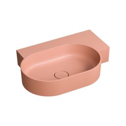 Omnires Ovo M+ umywalka 64x44 cm narożna ścienna-nablatowa coral mat OVO645UWPCO