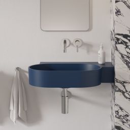 Omnires Ovo M+ umywalka 64x44 cm narożna ścienna-nablatowa midnight blue matOVO645UWPMB