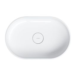 Omnires Ovo M+ umywalka 55x36 cm nablatowa owalna biały połysk OVOUNBP