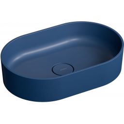 Omnires Ovo M+ umywalka 55x36 cm owalna nablatowa niebieska OVOUNMB