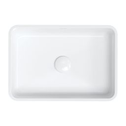 Omnires M+ umywalka 50x35 cm prostokątna nablatowa biała/czarna PARMAUNBCP