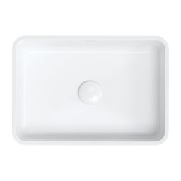 Omnires Parma M+ umywalka 50x35 cm prostokątna nablatowa biała PARMAUNBP