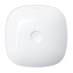 Omnires Portland umywalka 37x37 cm prostokątna nablatowa biała PORTLAND370BP