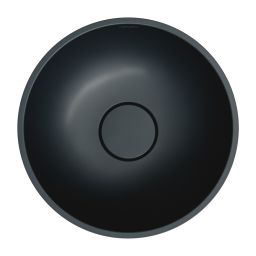 Omnires Shell M+ umywalka 35x35 cm okrągła nablatowa black lava mat SHELL350UNBLV