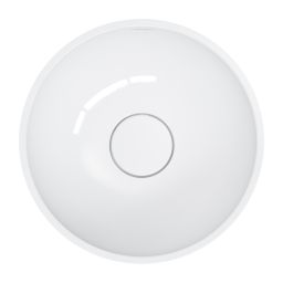 Omnires Shell M+ umywalka 35x35 cm okrągła nablatowa biała SHELL350UNBP