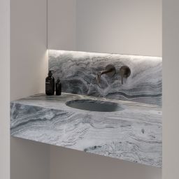 Omnires Shell M+ umywalka podblatowa ash grey mat SHELL380UPAG