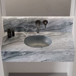 Omnires Shell M+ umywalka podblatowa ash grey mat SHELL380UPAG