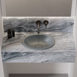 Omnires Shell M+ umywalka podblatowa ash grey mat SHELL380UPAG