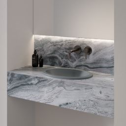 Omnires Shell M+ umywalka podblatowa ash grey mat SHELL380UPAG