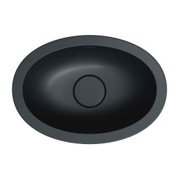 Omnires Shell M+ umywalka podblatowa black lava mat SHELL380UPBLV