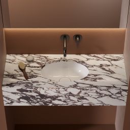 Omnires Shell M+ umywalka podblatowa biały połysk SHELL380UPBP