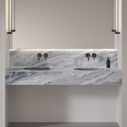 Omnires Shell M+ umywalka 48x31 cm owalna podblatowa ash grey mat SHELL480UPAG